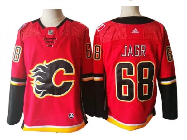 Calgary Flames #68 Jaromir Jagr Red Alternate Jersey by Hockey David