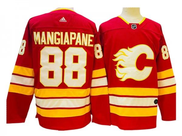 Calgary Flames #88 Andrew Mangiapane Red Home Jersey by Hockey David