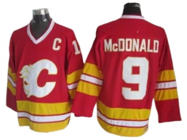 Calgary Flames #9 Lanny McDonald Red 1989 Vintage CCM Jersey by Hockey David