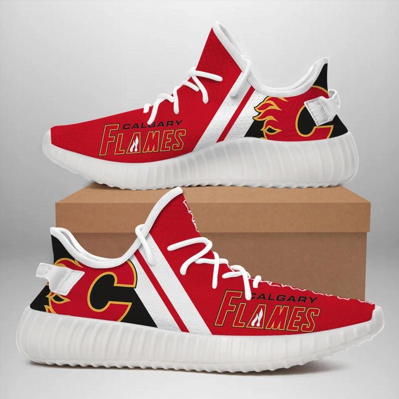 Calgary Flames 350v Yeezy Sneakers For Men Women Fans by Crocs