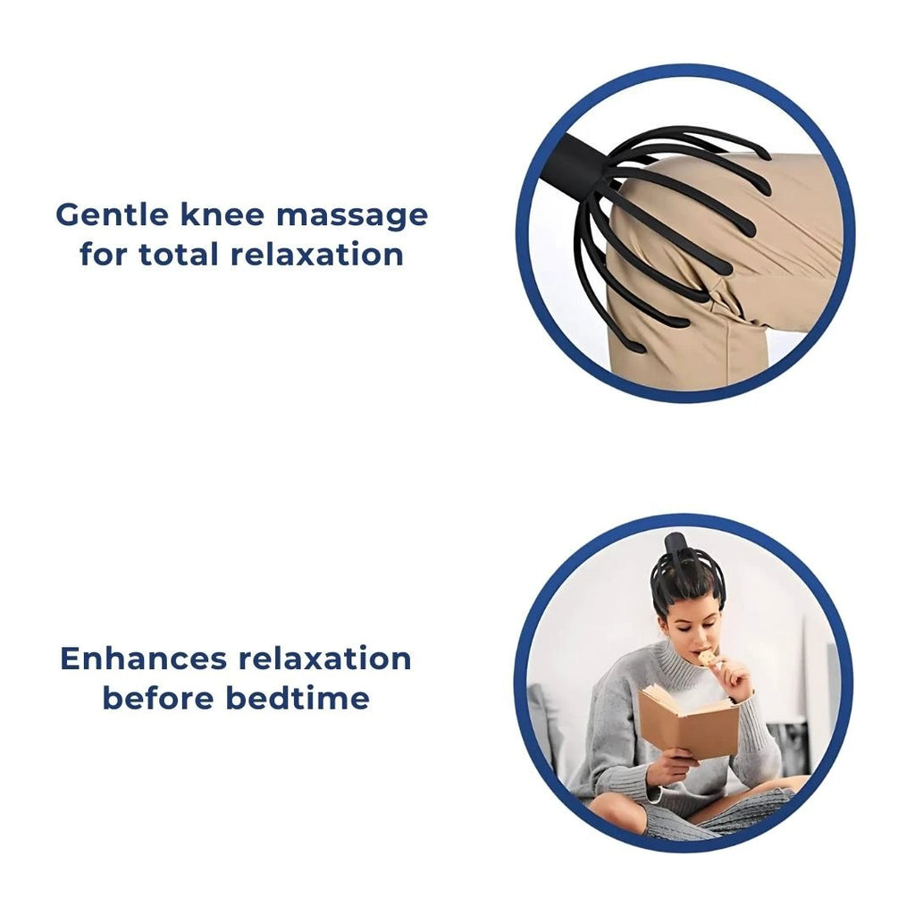 CalmFlow Smart Electric Octopus Head Massager | Scalp Massage - Stress Relief - Improved Sleep - Multi-Directional Vibration Head Massager Bowlift by Bowlift