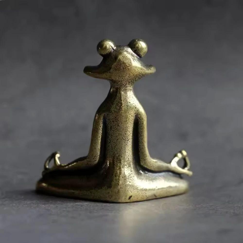 Calm Lotus Frog Miniature Figurine by Casa & Beyond