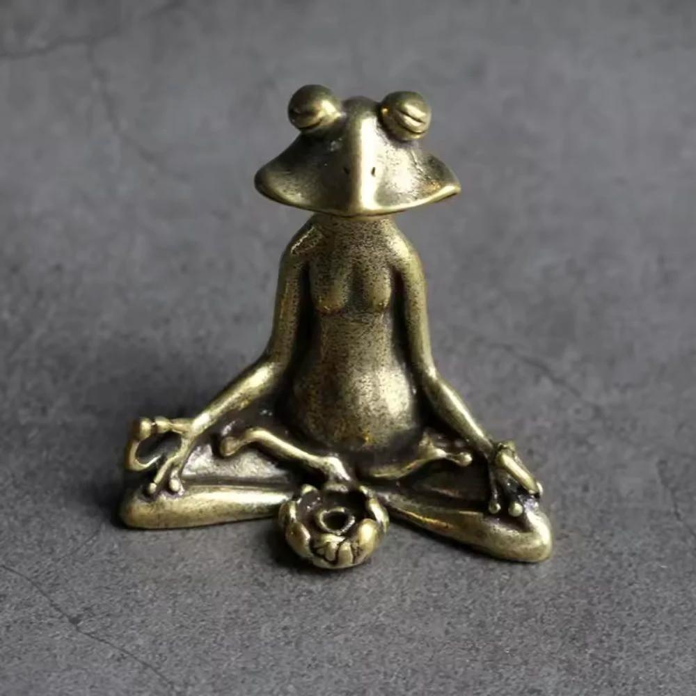 Calm Lotus Frog Miniature Figurine by Casa & Beyond
