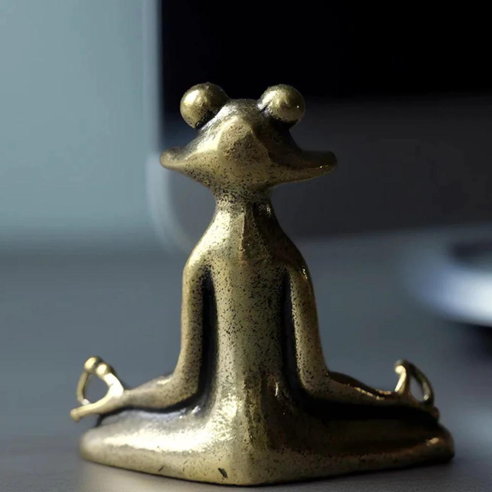 Calm Lotus Frog Miniature Figurine by Casa & Beyond