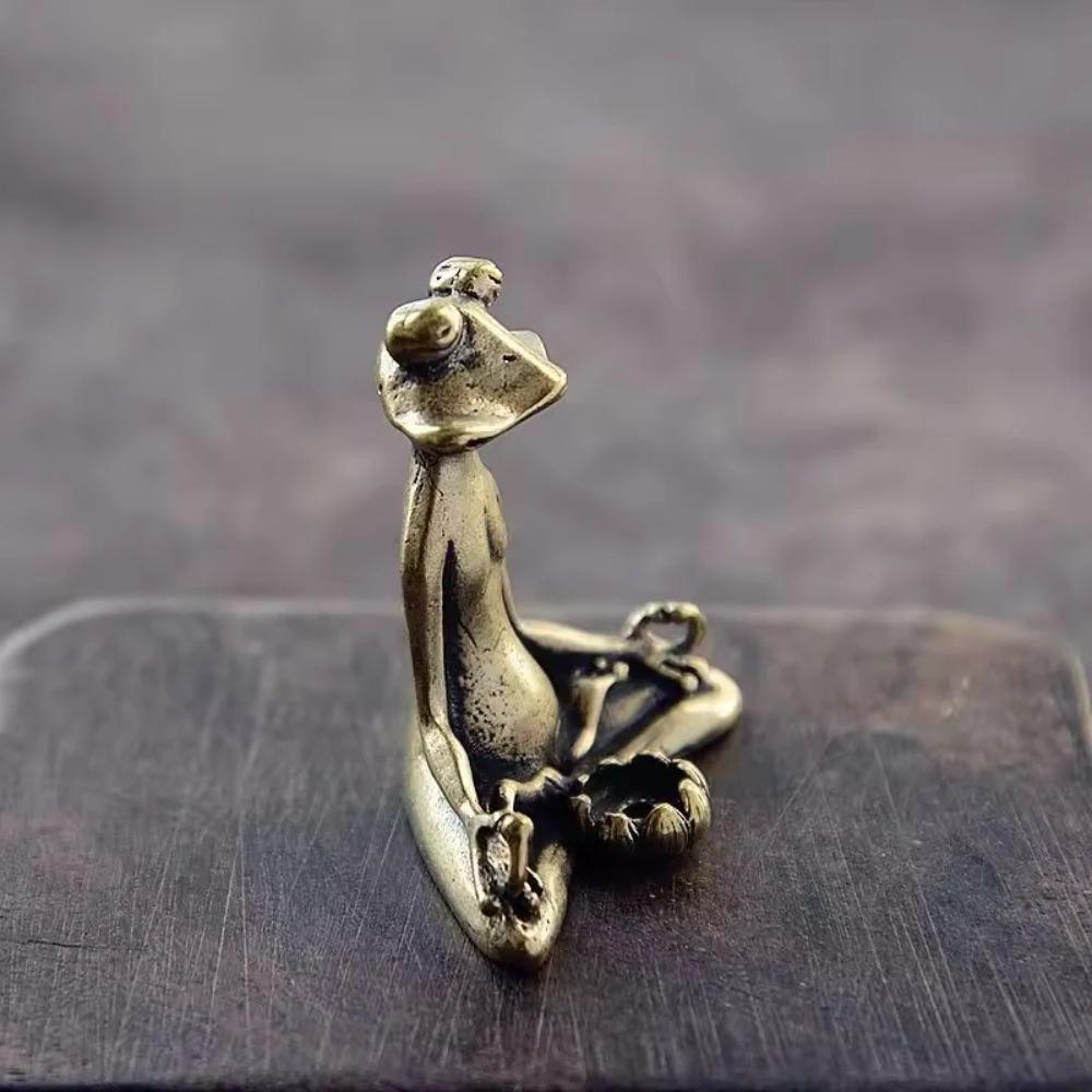 Calm Lotus Frog Miniature Figurine by Casa & Beyond