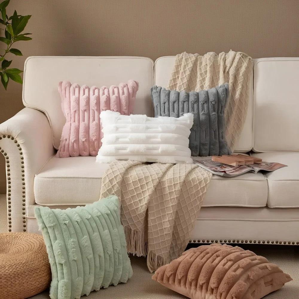 Calm Weave Plush Cushion Cover by Casa & Beyond