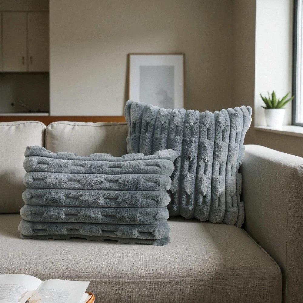 Calm Weave Plush Cushion Cover by Casa & Beyond