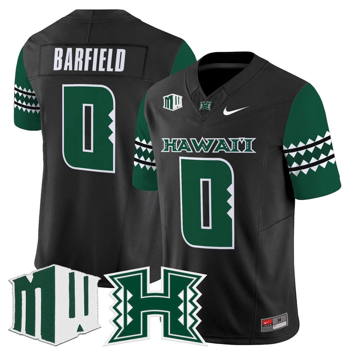 Cam Barfield Jersey #0 Hawai'i Rainbow Warriors 2025 Vapor Stitched Black by My Store NCAA Football Jerseys