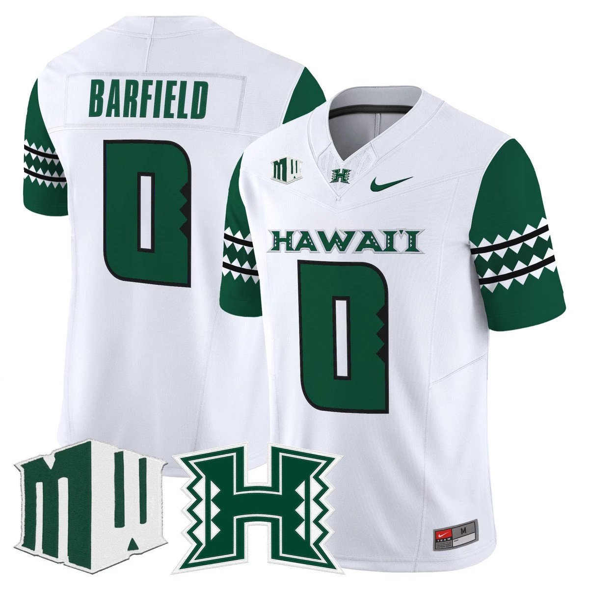 Cam Barfield Jersey #0 Hawai'i Rainbow Warriors 2025 Vapor Stitched White by My Store NCAA Football Jerseys