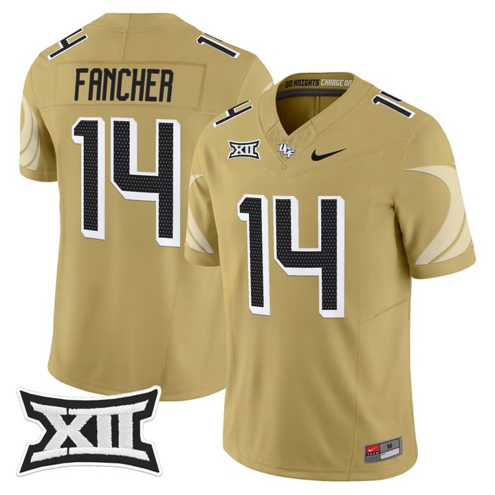 Cam Fancher Jersey #14 UCF Knights 2025 Vapor Limited Football Stitched Gold by My Store NCAA Football Jerseys