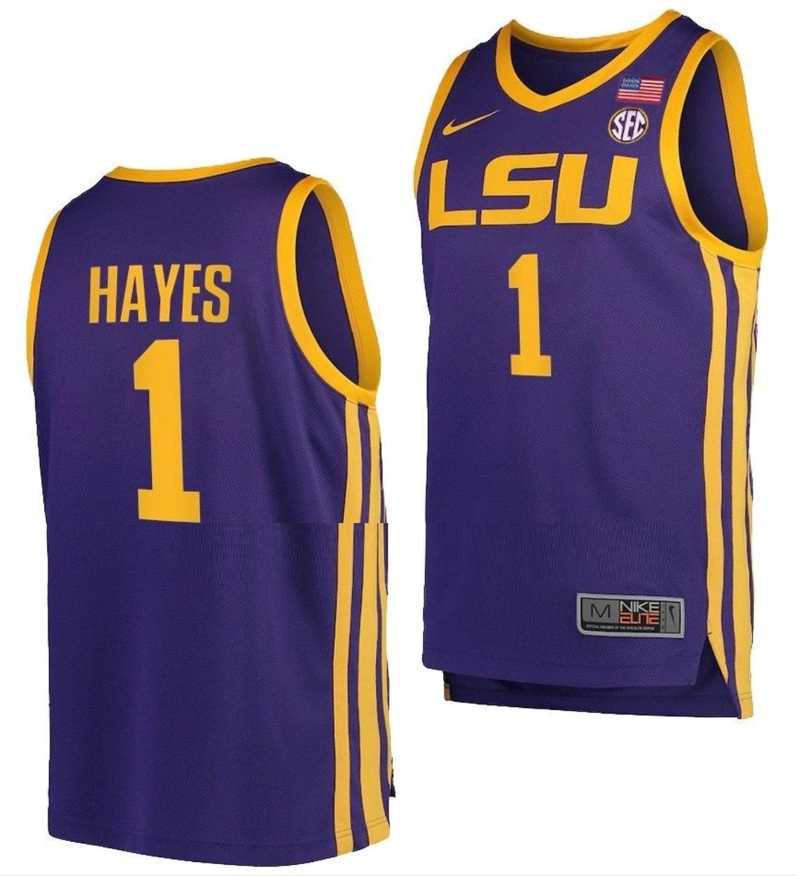 Cam Hayes Jersey LSU Tigers College Basketball Purple #1 by My store basketball