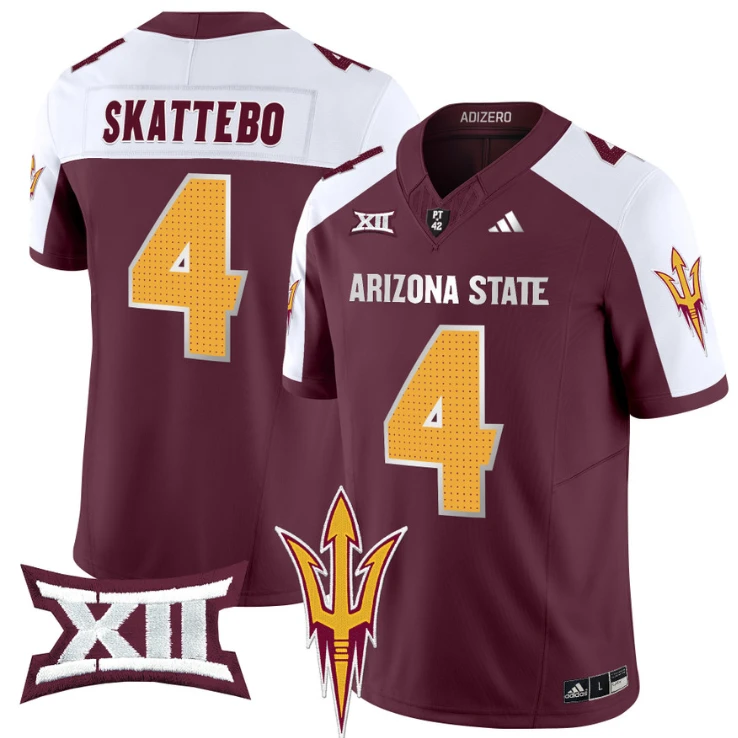Cam Skattebo Jersey #4 Arizona State Sun Devils 2024 Vapor Limited Maroon Alternate by My Store