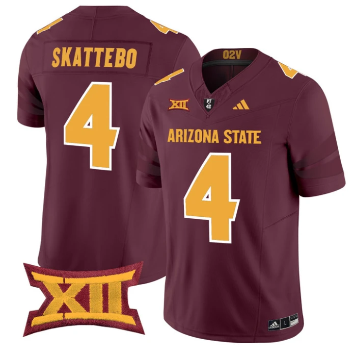 Cam Skattebo Jersey #4 Arizona State Sun Devils 2025 Limited Stitched Maroon by NCAA Football Jersey