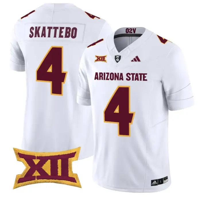 Cam Skattebo Jersey #4 Arizona State Sun Devils 2025 Limited Stitched White by NCAA Football Jersey