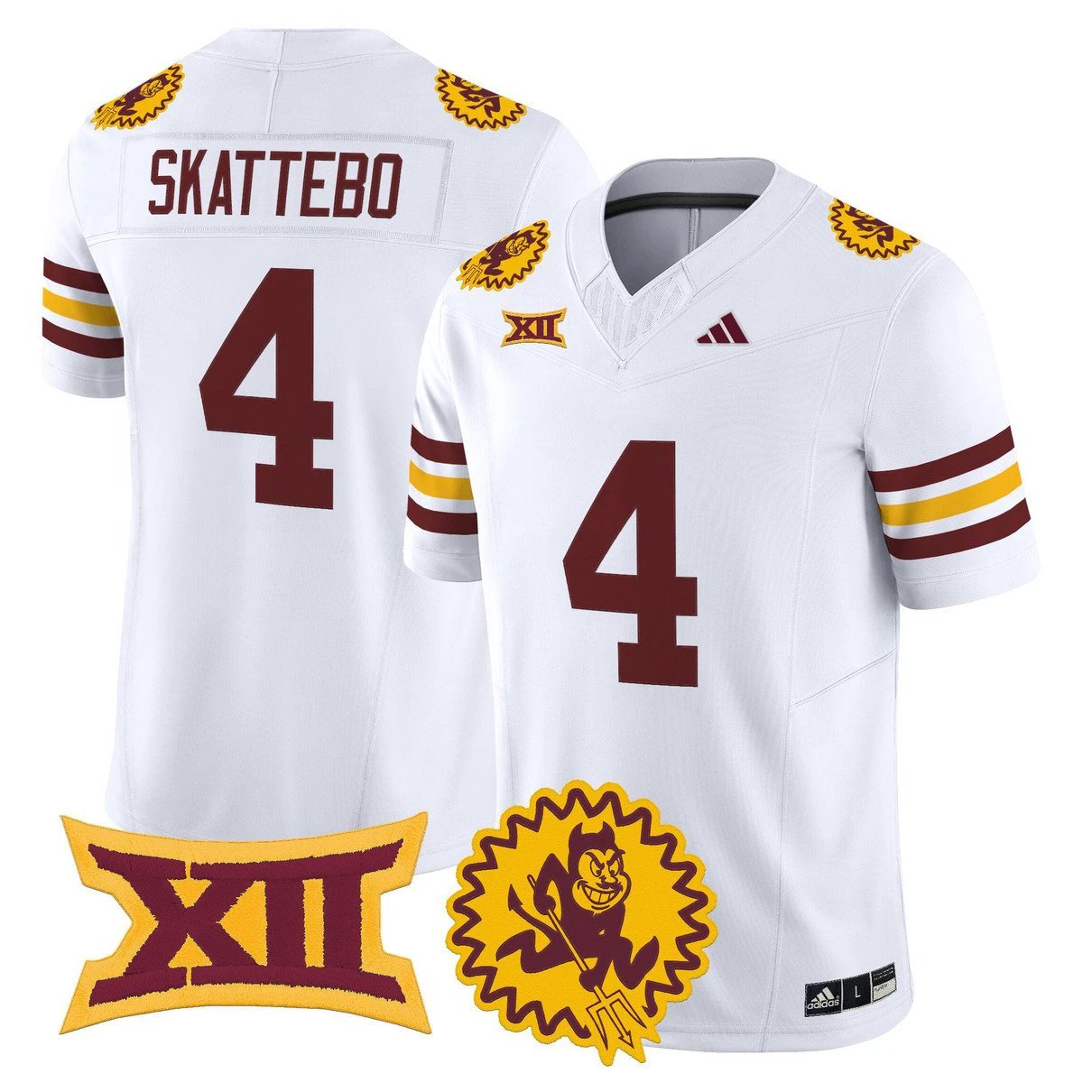 Cam Skattebo Jersey #4 Arizona State Sun Devils 1975 Throwback Stitched by My Store NCAA Football Jerseys