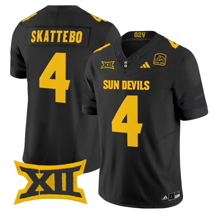 Cam Skattebo Jersey #4 Arizona State Sun Devils 2025 Vapor Stitched by My Store NCAA Football Jerseys