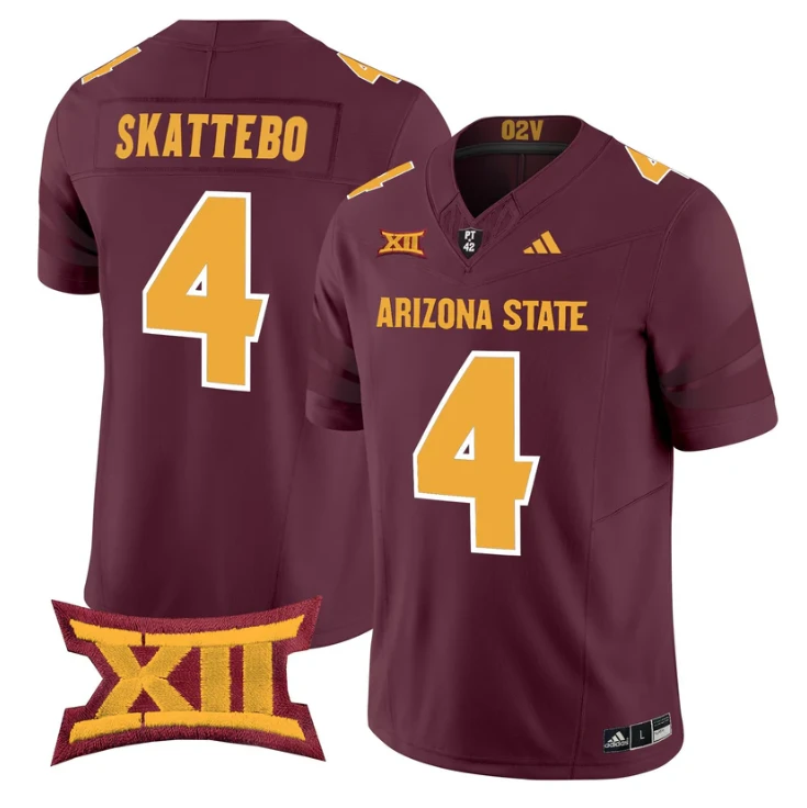 Cam Skattebo Jersey #4 Arizona State Sun Devils 2025 Vapor Stitched by My Store NCAA Football Jerseys