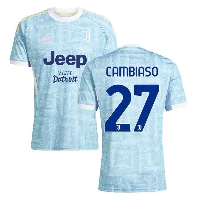 Cambiaso 27 Juventus 2025-26 Away Match Jersey – Light Blue by Soccer Jersey