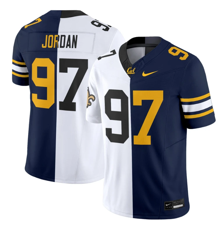 Cameron Jordan Jersey #97 California Golden Bears Split Vapor Limited Football by NCAA Football Jersey