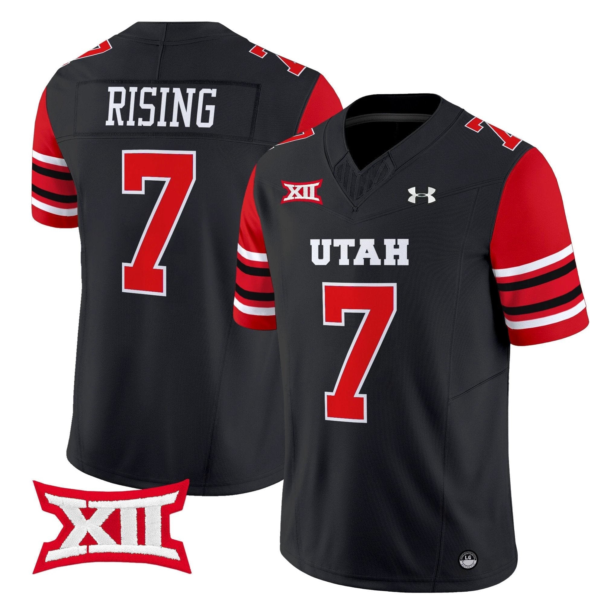 Cameron Rising Jersey #7 Utah Utes 2025 Vapor Limited Stitched Black by NCAA Football Jersey