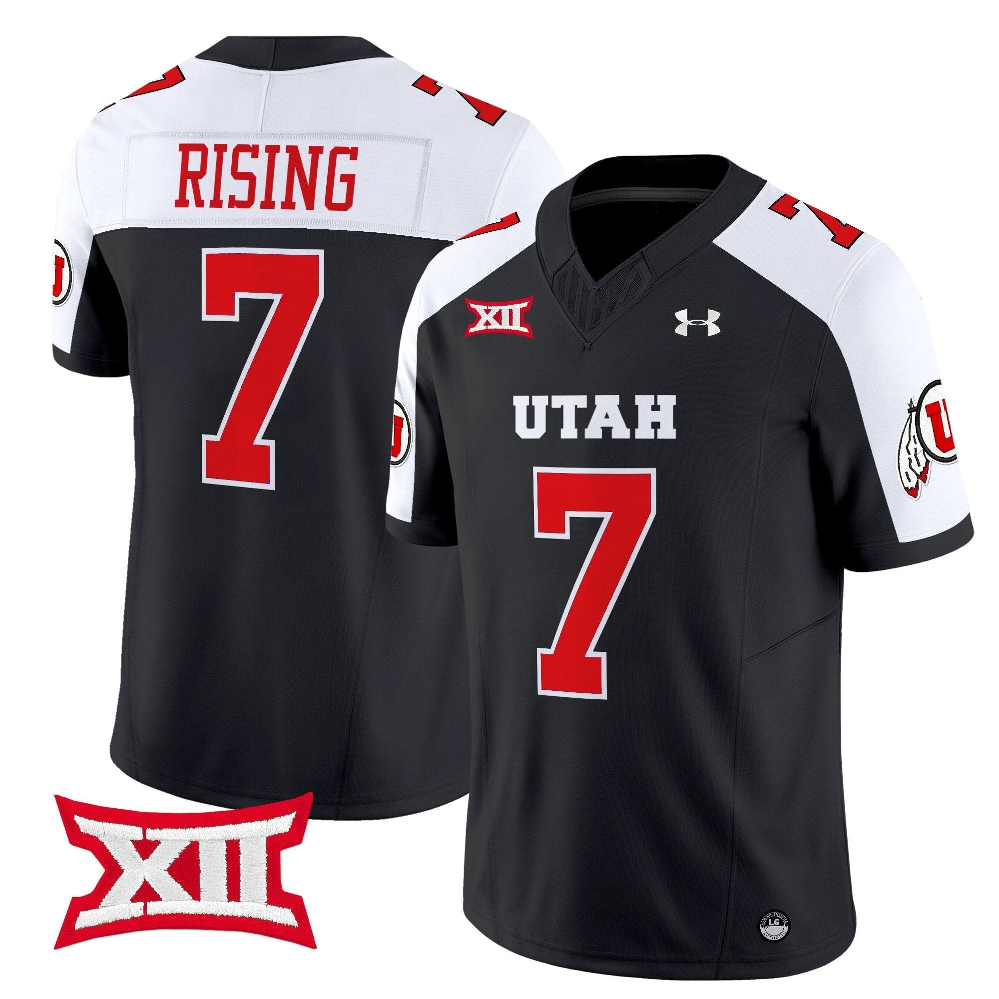Cameron Rising Jersey #7 Utah Utes 2025 Vapor Limited Stitched Black Alternate by NCAA Football Jersey
