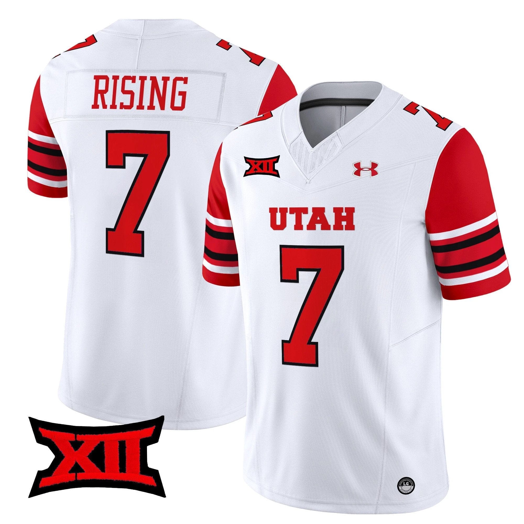 Cameron Rising Jersey #7 Utah Utes 2025 Vapor Limited Stitched White by NCAA Football Jersey
