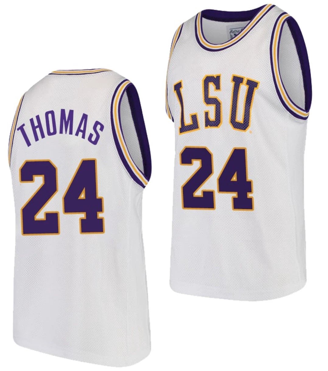 Derek Fountain Jersey LSU Tigers College Basketball Limited White #20 by My store basketball