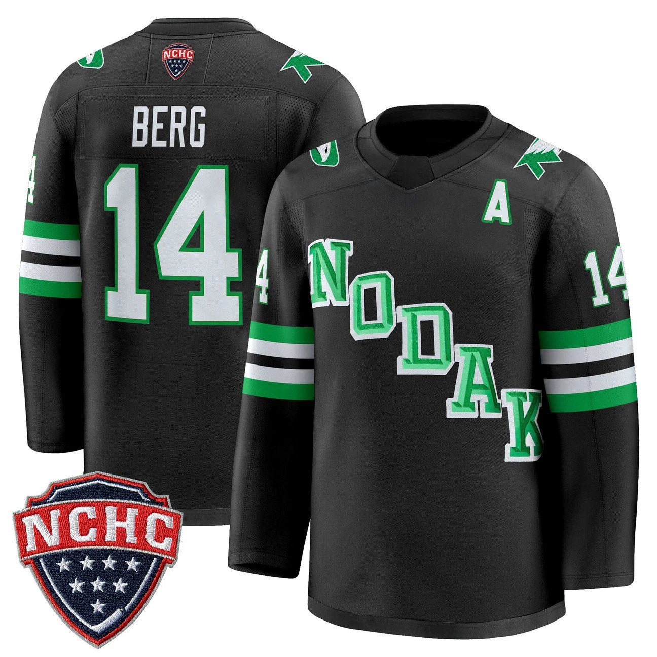 Cameron Berg Jersey #14 North Dakota Fighting Hawks 2025-26 Stitched by Hockey David