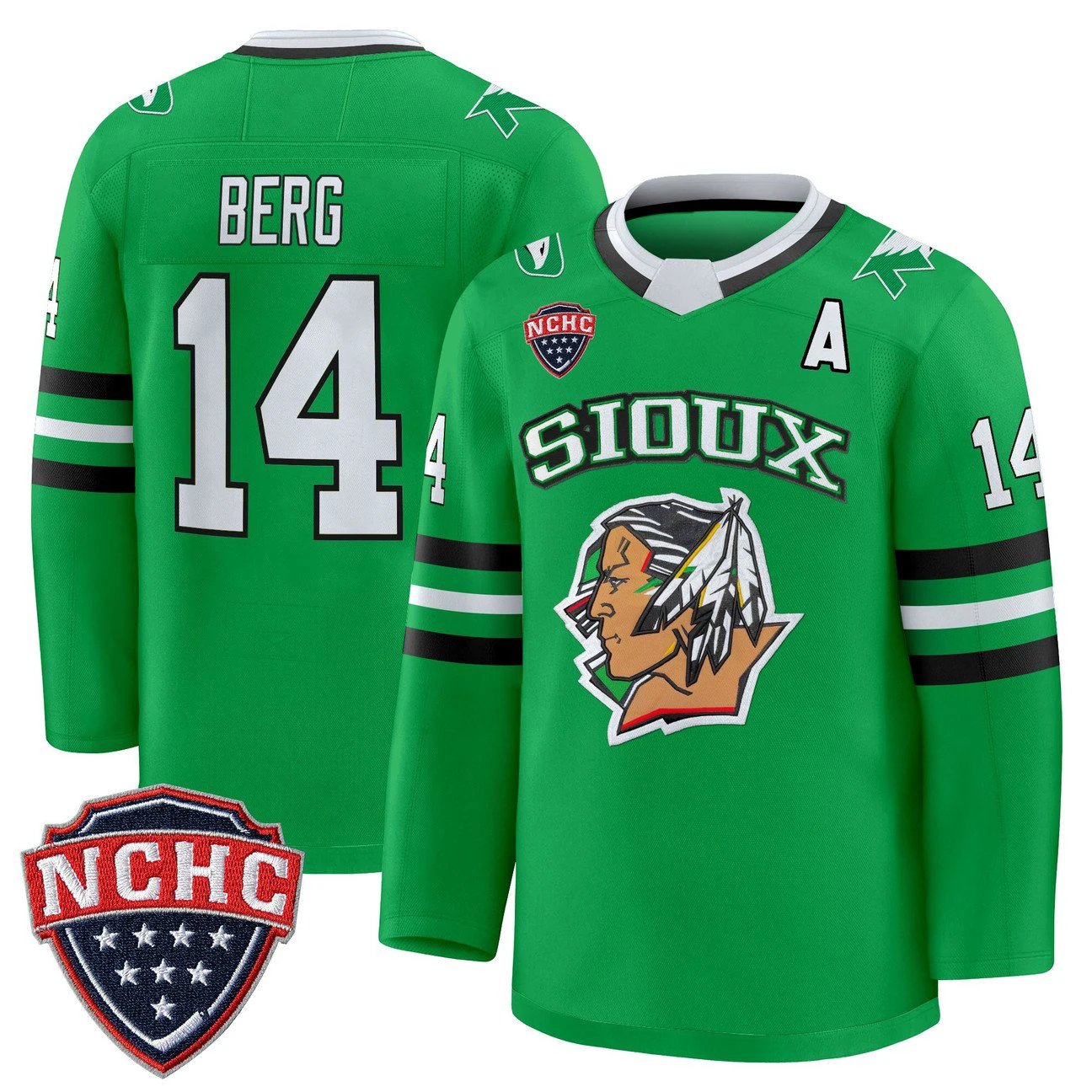 Cameron Berg Jersey #14 North Dakota Fighting Hawks 2025-26 Stitched by Hockey David