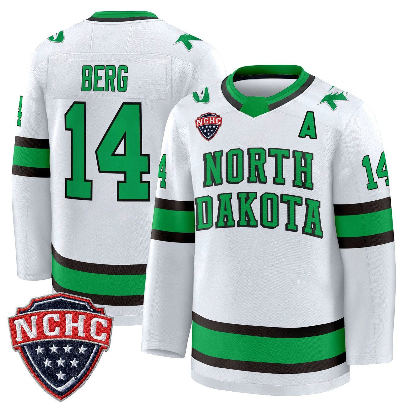 Cameron Berg Jersey #14 North Dakota Fighting Hawks 2025-26 Stitched by Hockey David