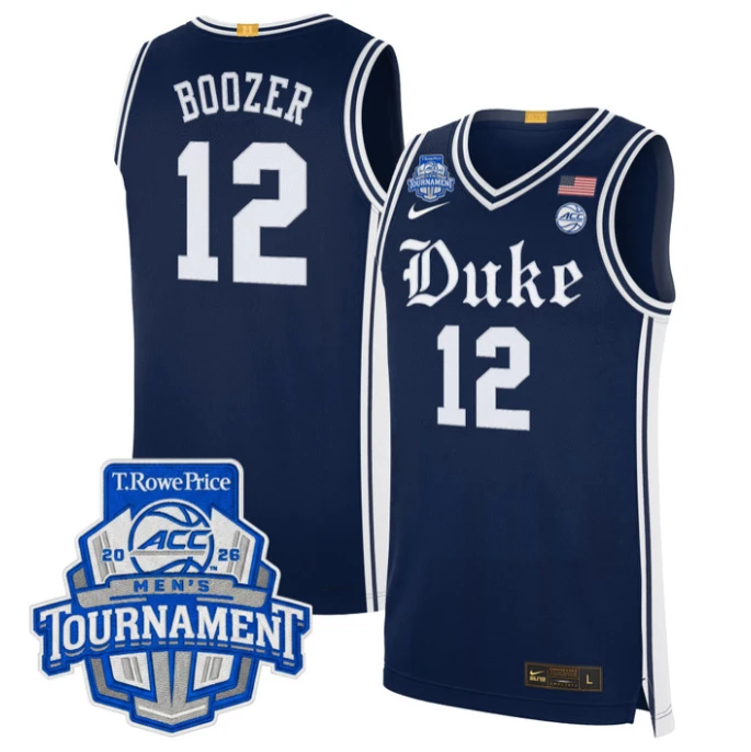 Cameron Boozer Jersey #12 Duke Blue Devils 2026 ACC Tournament Stitched by My store basketball