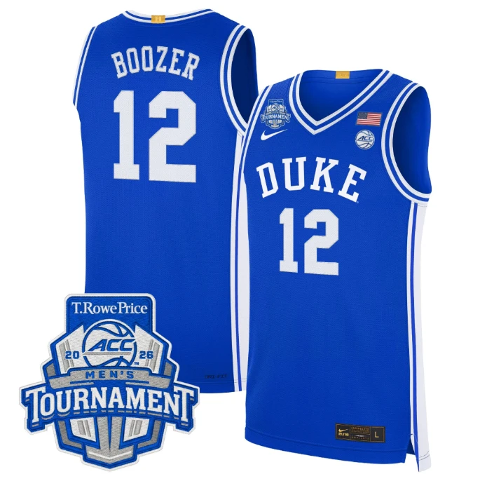 Cameron Boozer Jersey #12 Duke Blue Devils 2026 ACC Tournament Stitched by My store basketball