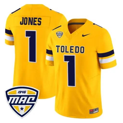 Cameron Jones Jersey #1 Toledo Rockets 2026 Vapor Limited All Stitched by My Store NCAA Football Jerseys