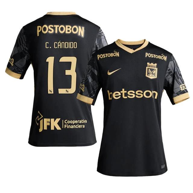Camilo Cándido 13 Atlético Nacional 2025-26 Away Men Jersey – Black by Soccer Jersey