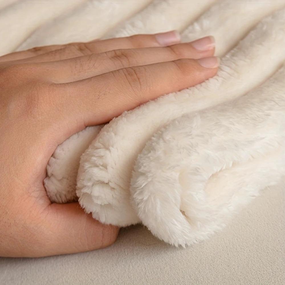 Plush Striped Warm Sofa Cover by Casa & Beyond US