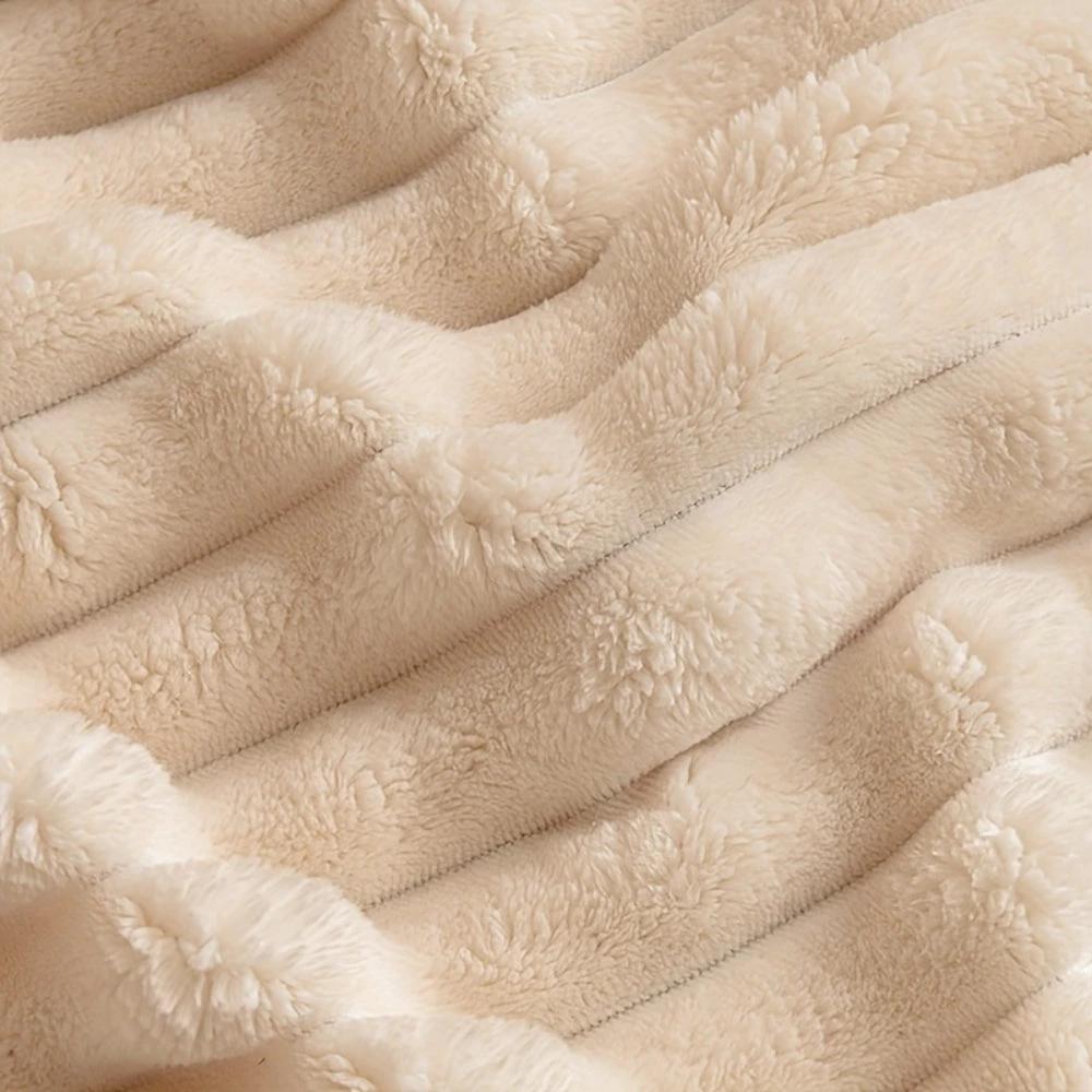 Plush Striped Warm Sofa Cover by Casa & Beyond US