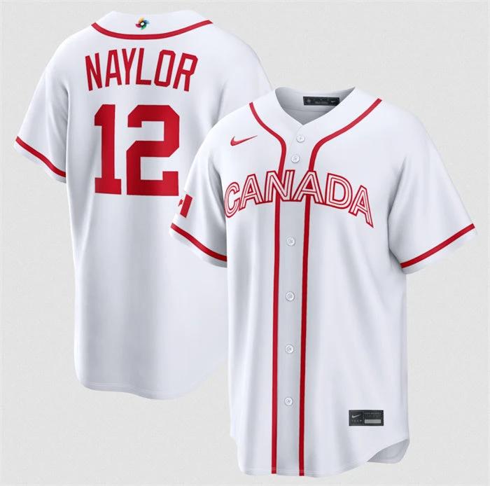Canada Baseball #12 Josh Naylor Jersey White 2026 World Baseball Classic Home Stadium Stitched by My Store