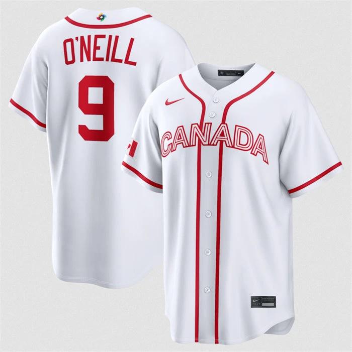Canada Baseball #9 Tyler O'Neill Jersey White 2026 World Baseball Classic Home Stadium Stitched by My Store