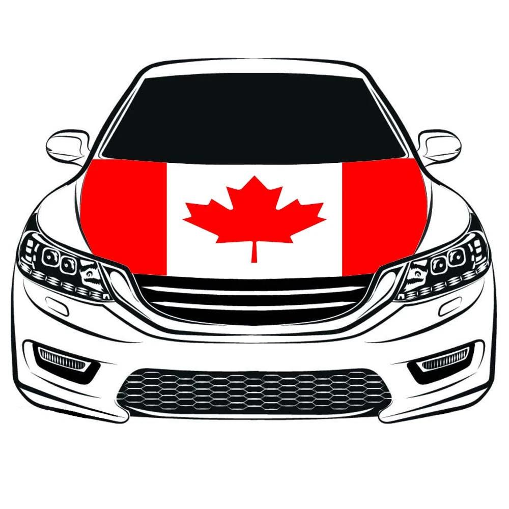 Canadian flag，Canada Car Hood Cover Flag , Engine Banner Flag of Canada,3.3X5ft/6X7FT,100% Polyester Elastic Fabrics Can be Washed by flagsshop