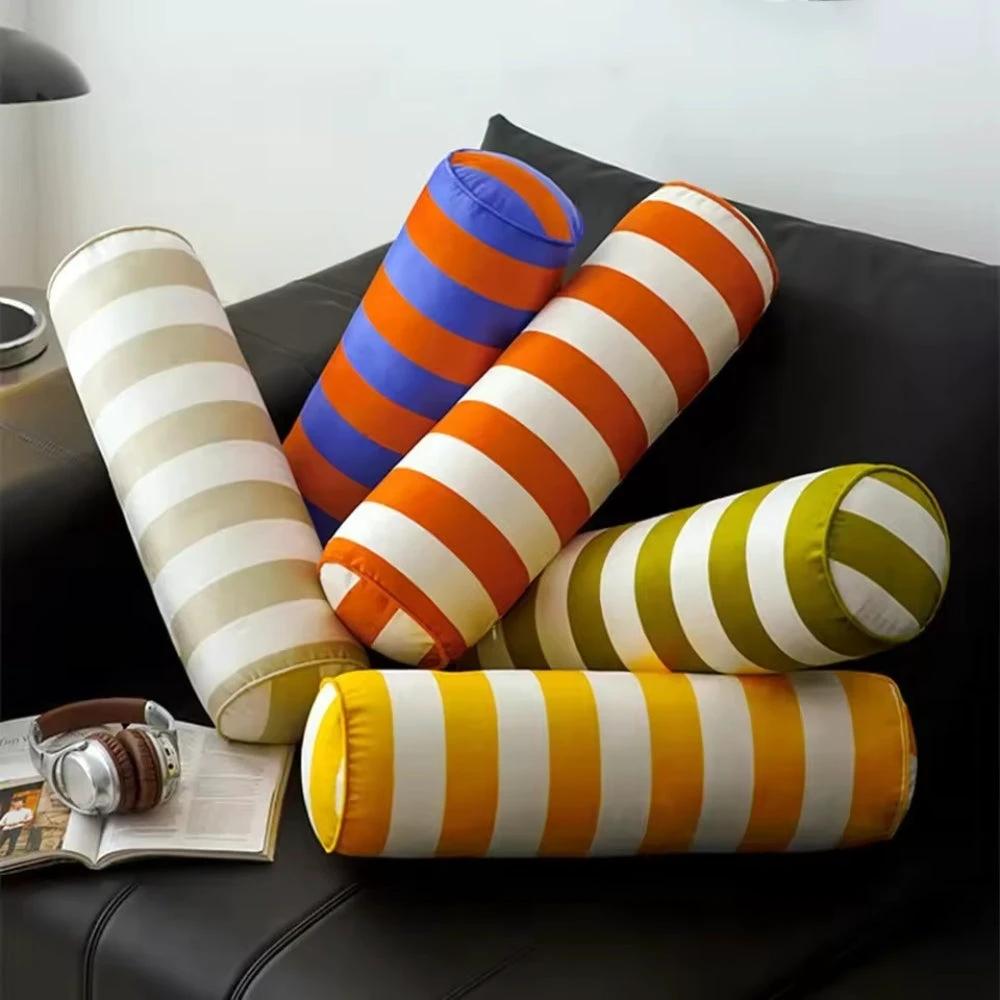 Candy Stripe Cylindrical Cushion by Casa & Beyond