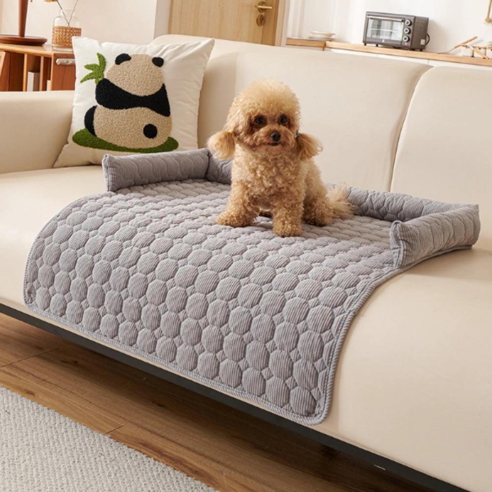 Canine Non-Slip Bolster Pet Quilted Bed by Casa & Beyond