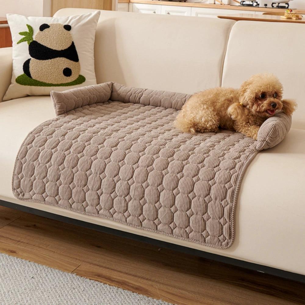 Canine Non-Slip Bolster Pet Quilted Bed by Casa & Beyond