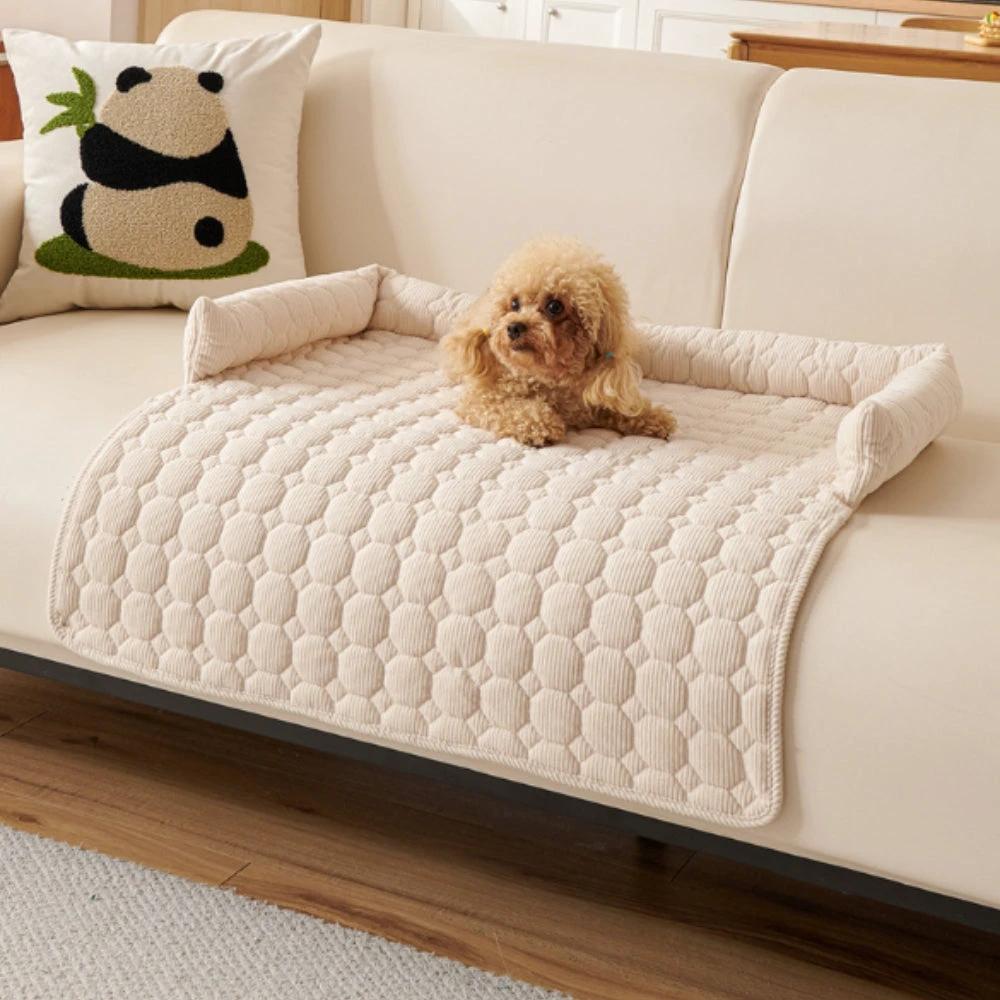Canine Non-Slip Bolster Pet Quilted Bed by Casa & Beyond
