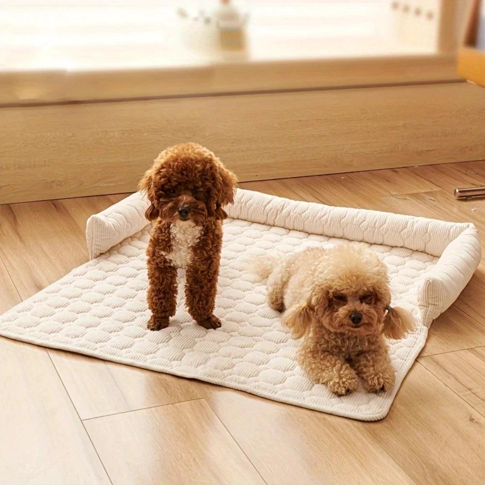 Canine Non-Slip Bolster Pet Quilted Bed by Casa & Beyond