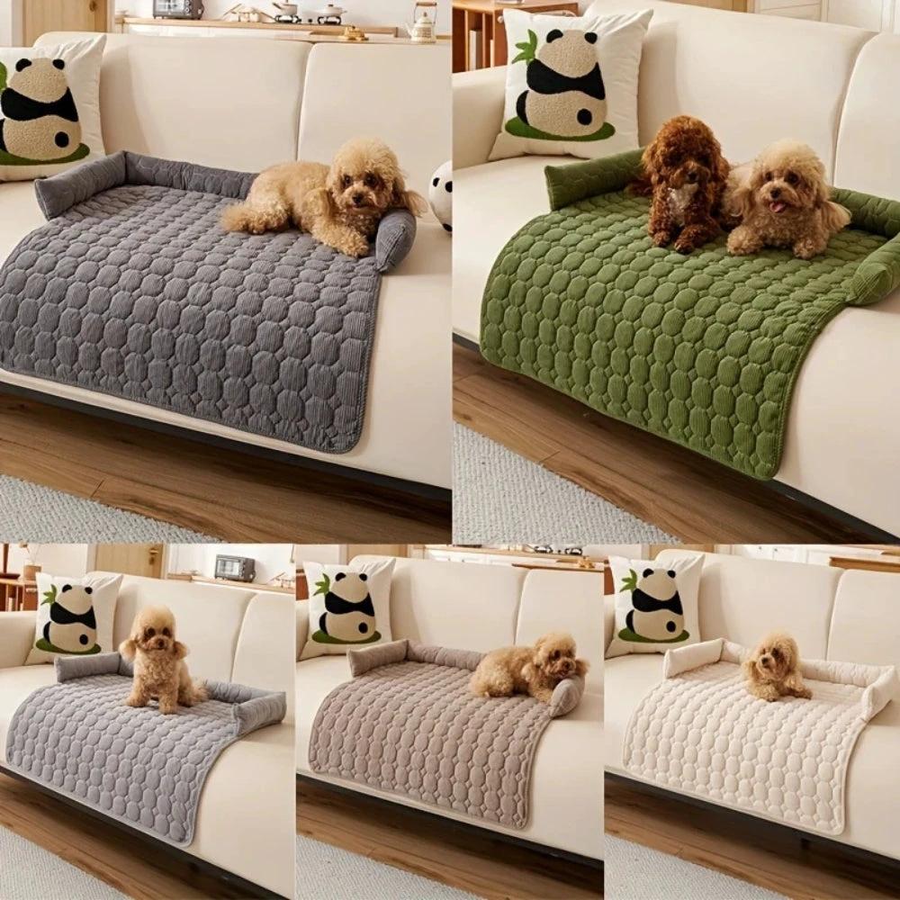 Canine Non-Slip Bolster Pet Quilted Bed by Casa & Beyond