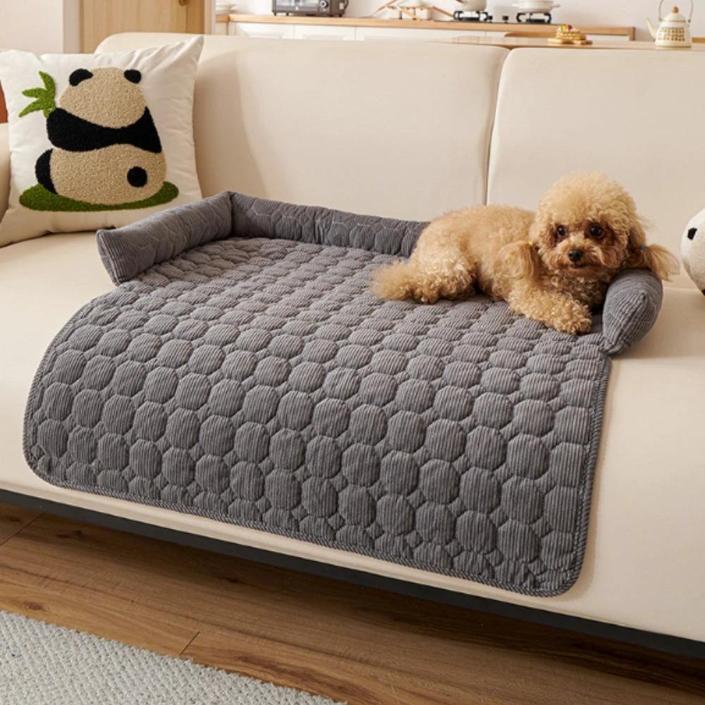 Canine Non-Slip Bolster Pet Quilted Bed by Casa & Beyond