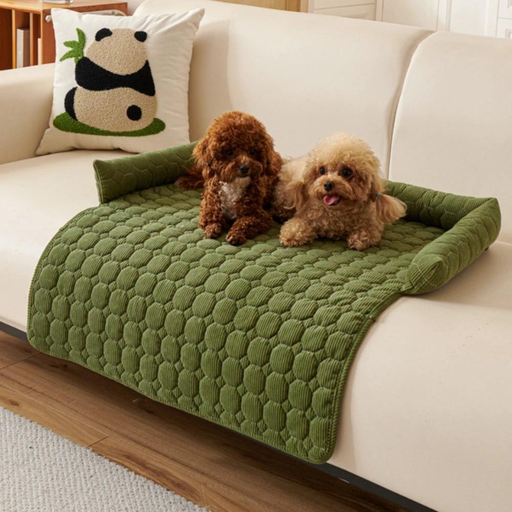 Canine Non-Slip Bolster Pet Quilted Bed by Casa & Beyond