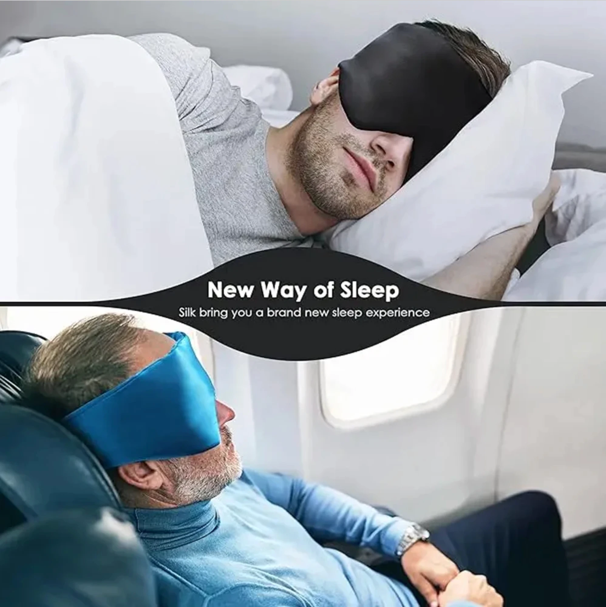 Pure Mulberry Silk Sleep Mask Bowlift by Bowlift