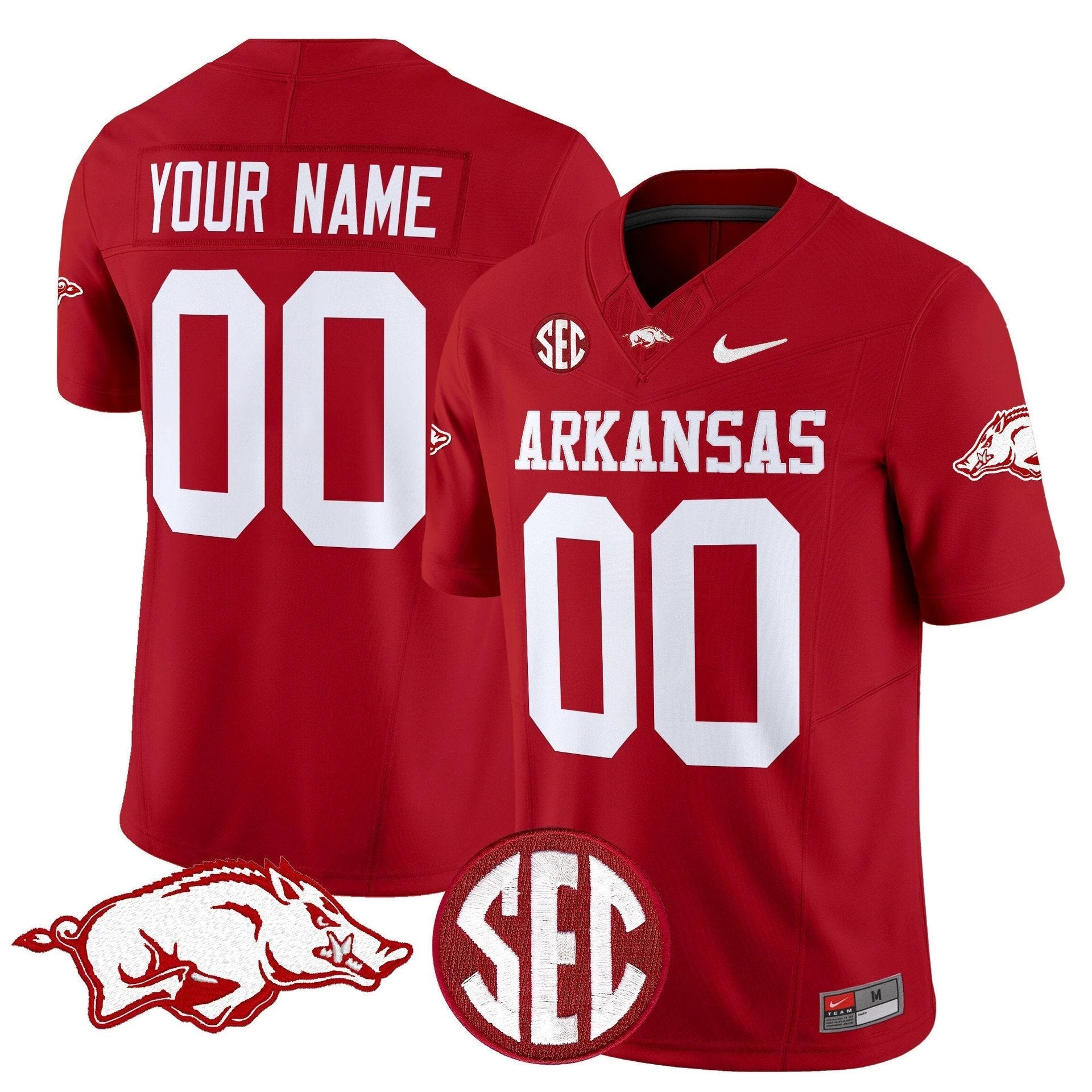 Custom Arkansas Razorbacks Jersey Name, Number Limited Stitched Cardinal by My Store