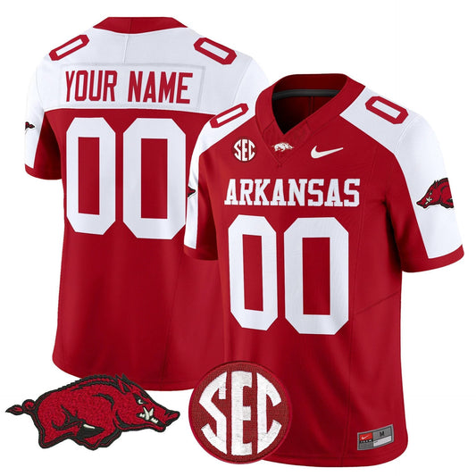 Custom Arkansas Razorbacks Jersey Name, Number Limited Stitched Cardinal Alter by My Store